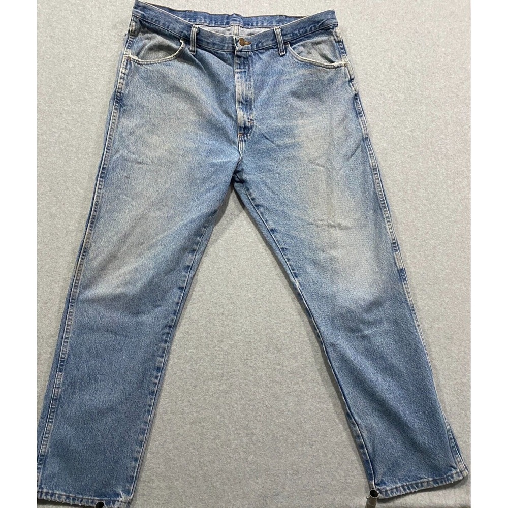 Vintage Rustler Denim Jeans Men's 40x32 Light/Medium Wash RN 130273